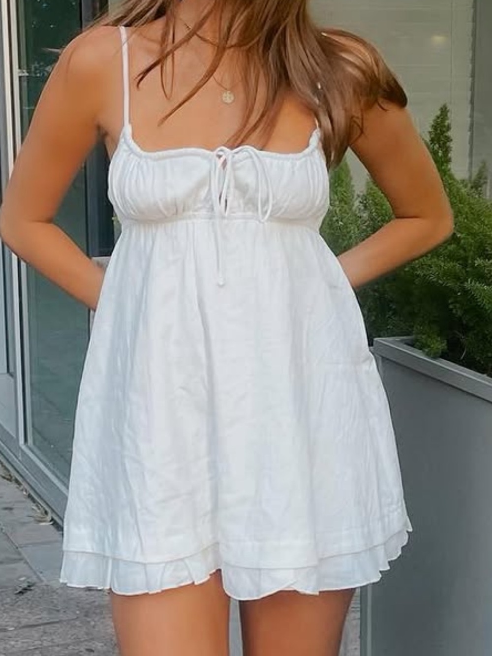 Princess Polly White Spaghetti Strap Sundress
